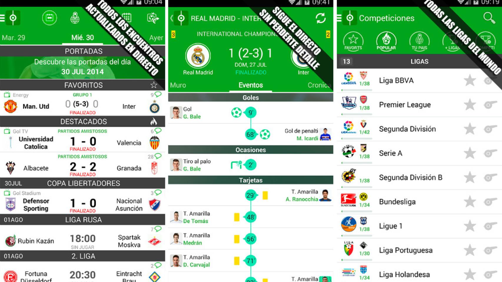 Resultados de Fútbol, toda la información de la temporada en tu Android