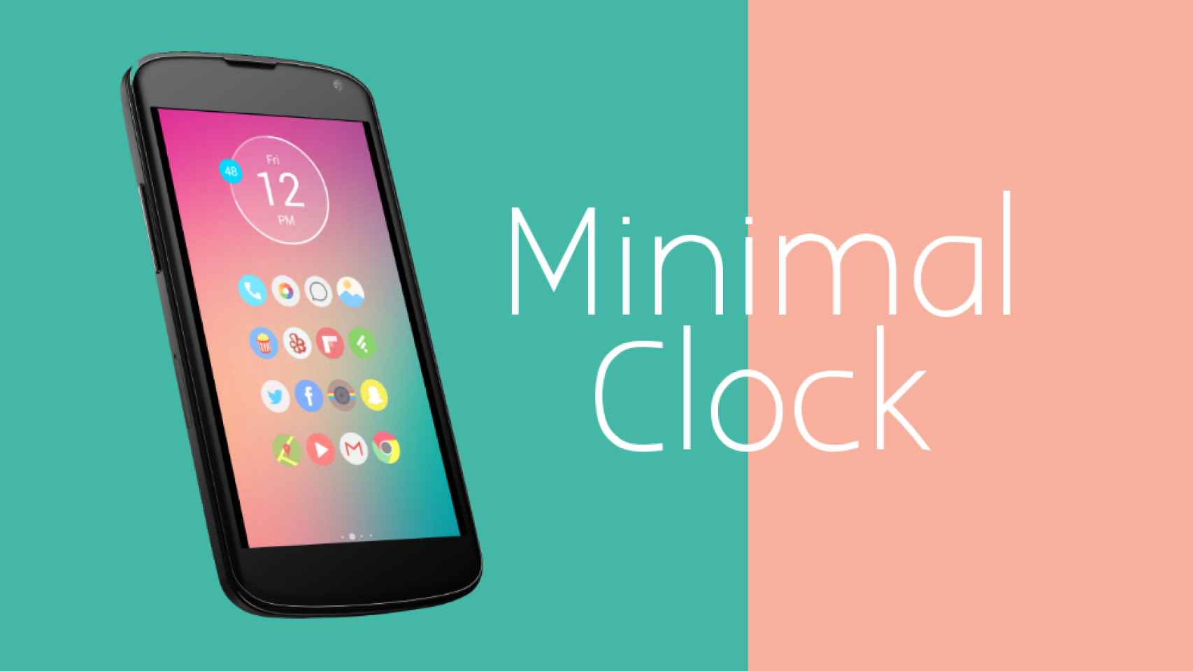 Minimal Clock: un reloj elegante y minimalista para tu Android