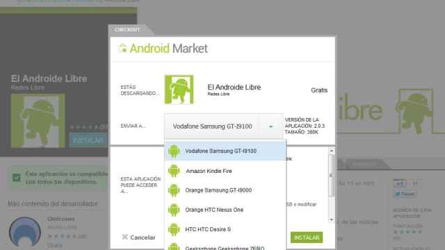 El Android Market Web ya detecta dispositivos no oficiales