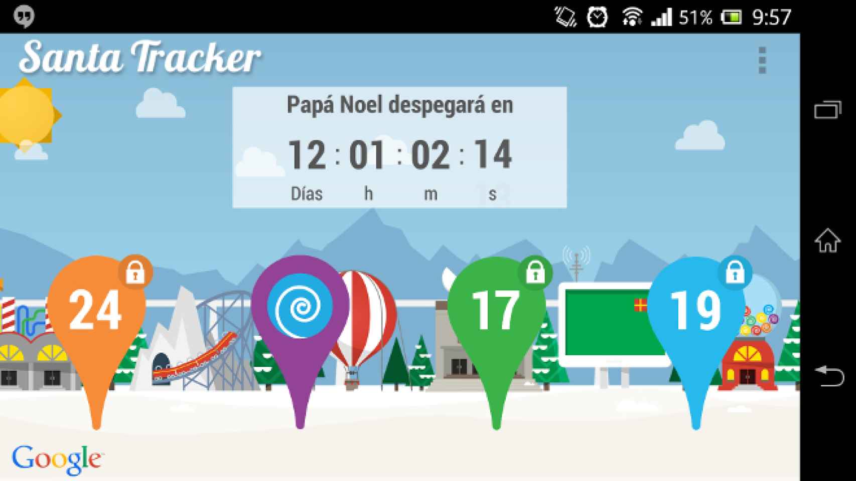 Santa Tracker ya disponible para Android, sigue a Papá Noel y prueba mini-juegos esperando la Navidad