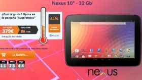 Nexus 10 de 32 GB por 379€ en vez de 499, en oferta sólo hoy