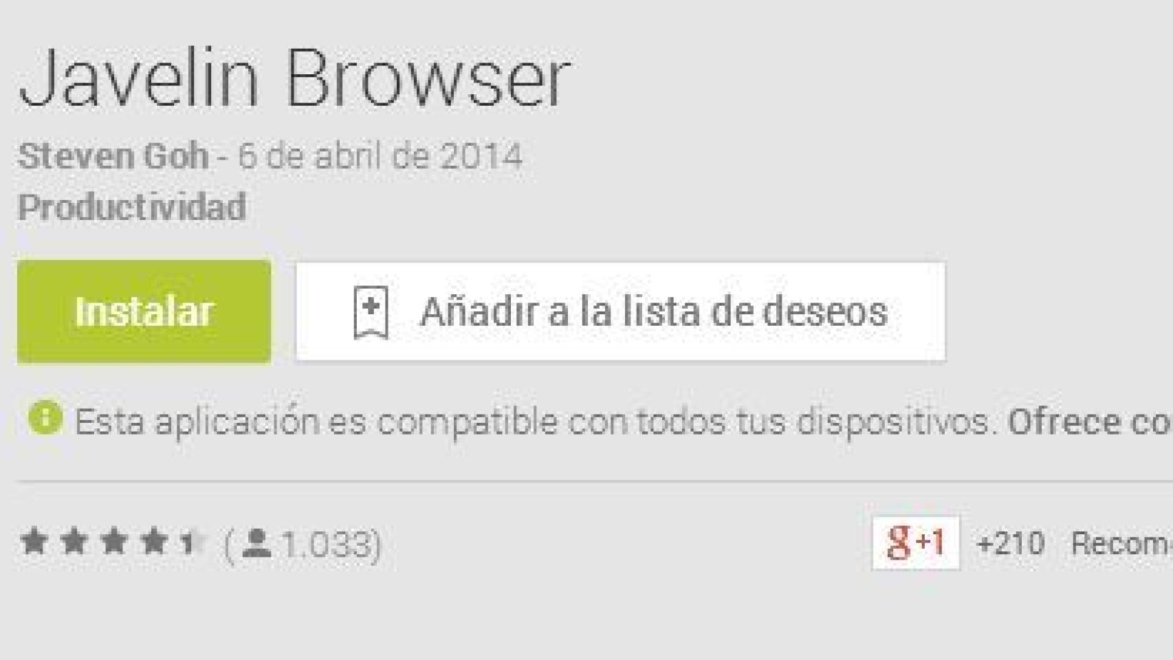 Javelin Browser, un navegador basado en Android AOSP que presume de rapidez
