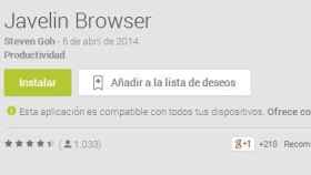 Javelin Browser, un navegador basado en Android AOSP que presume de rapidez