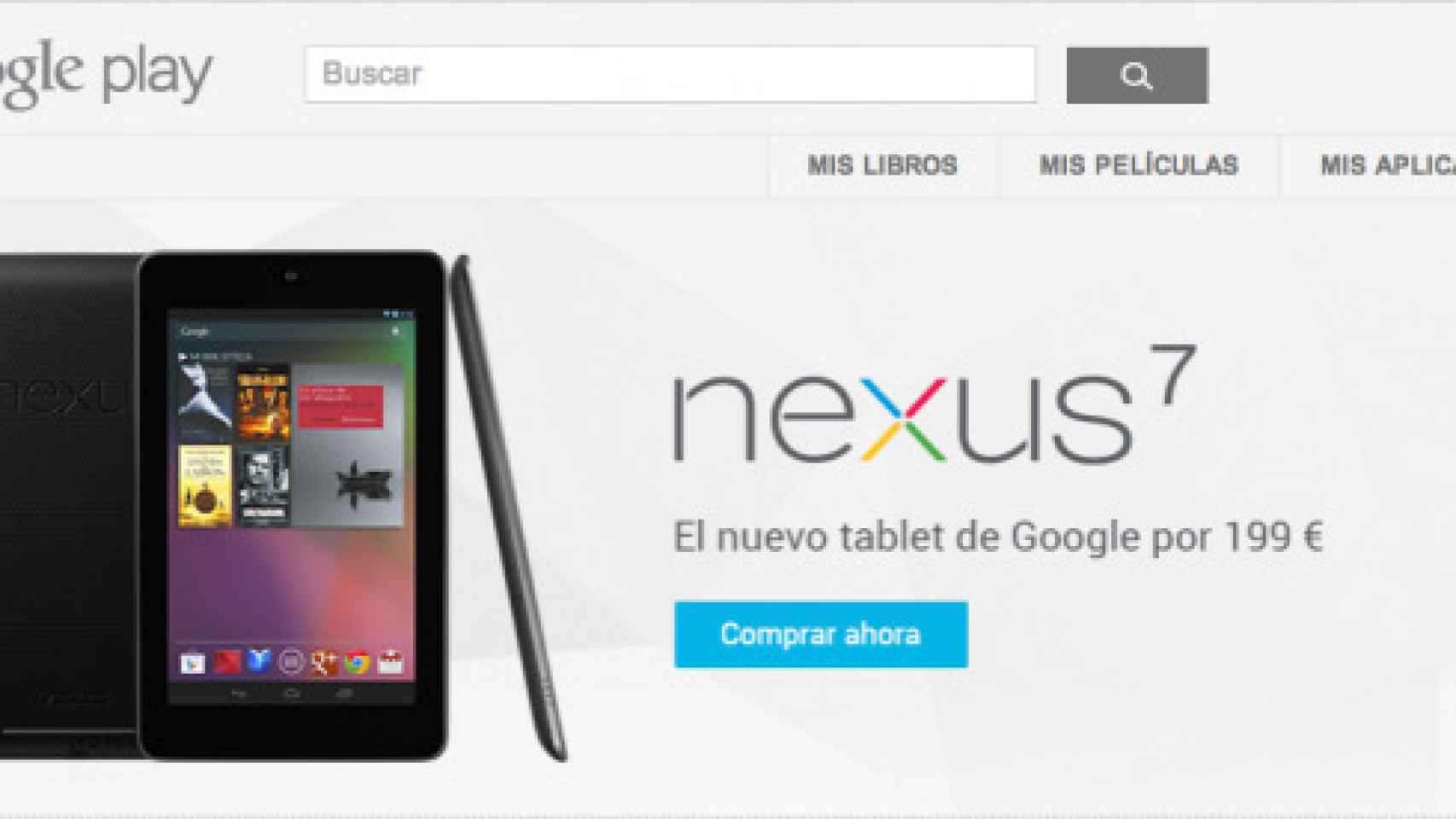 Google comienza a vender la Nexus 7 en España desde la Play Store