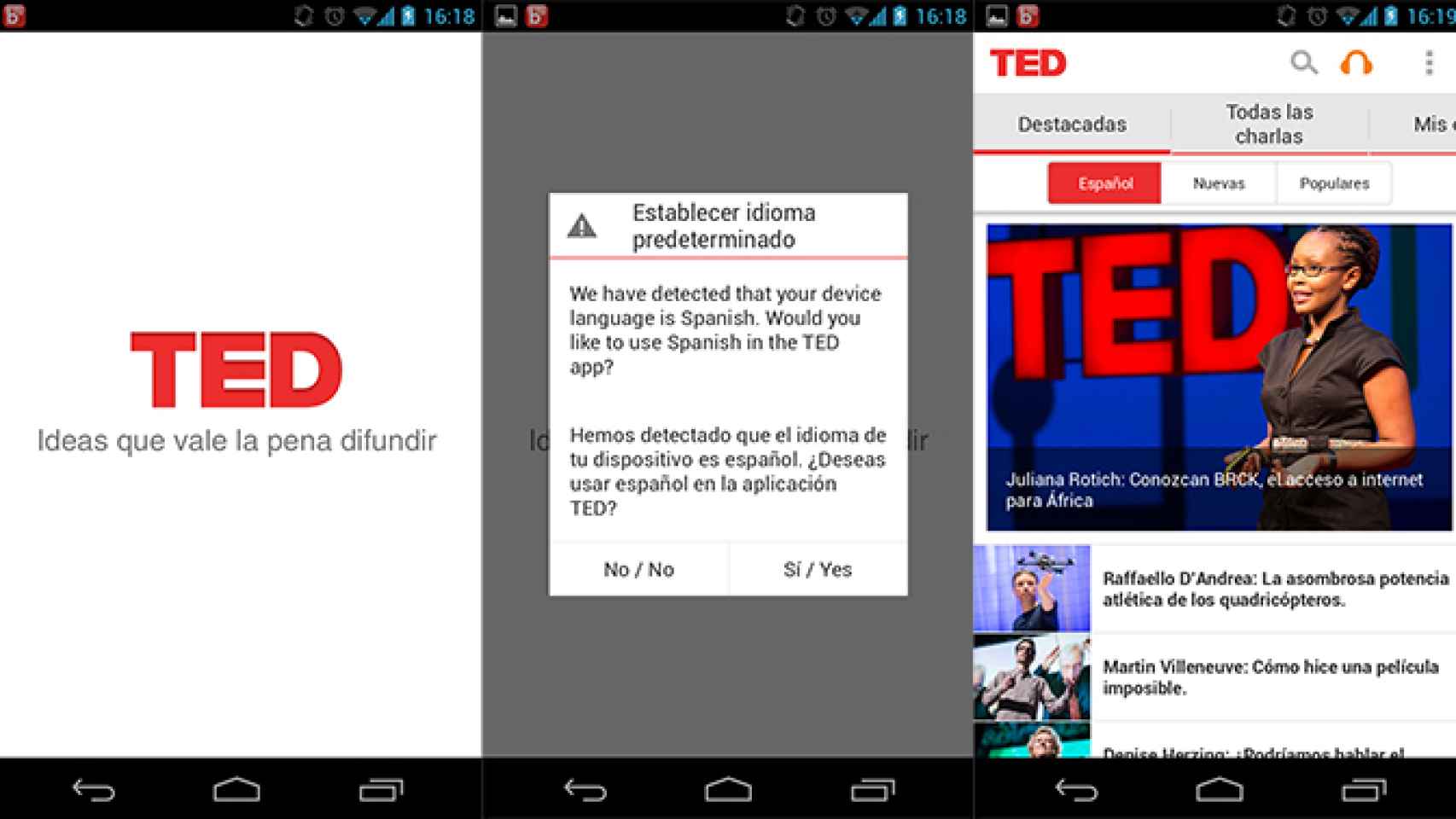 TED ya disponible completamente en Español: Charlas inspiradoras directamente en tu móvil