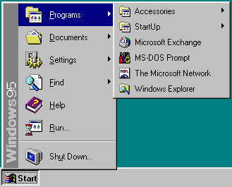 Menú Inicio Windows 95