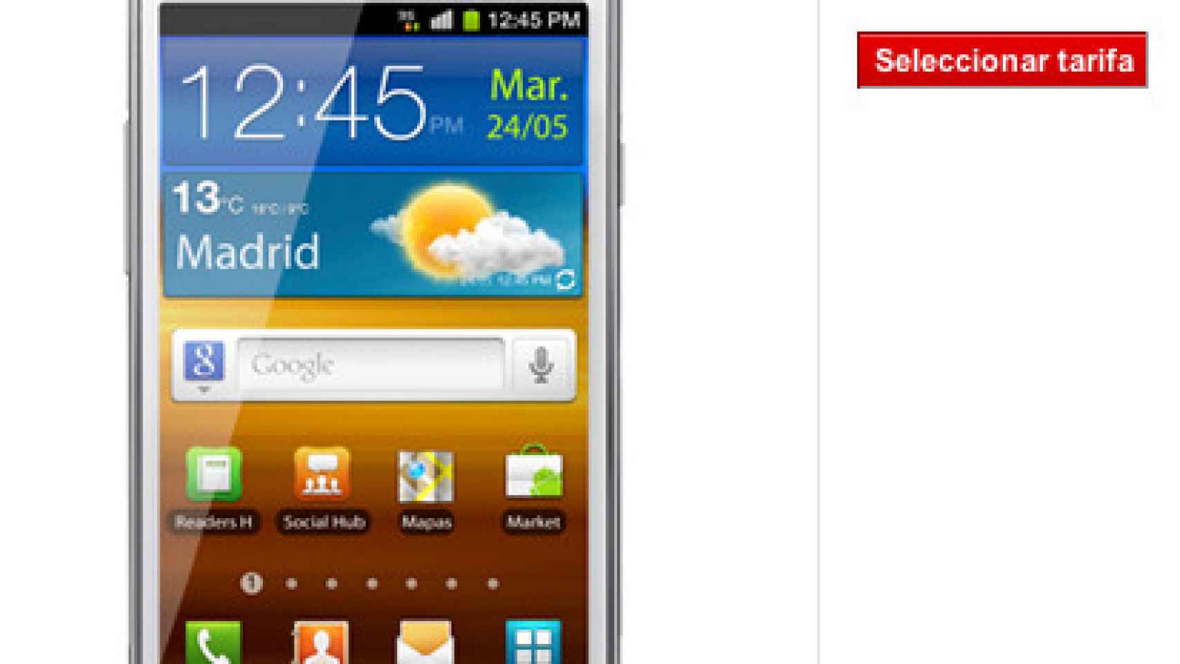 Samsung Galaxy SII Blanco en Vodafone: Listado de Precios y Puntos