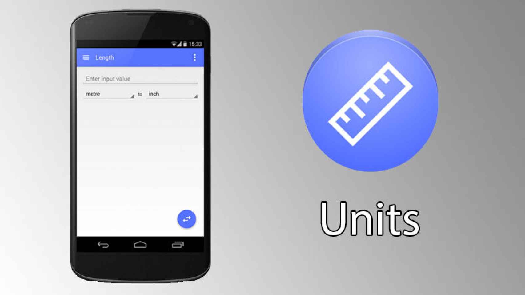 Units, convierte unidades rápidamente con esta app al estilo Material Design