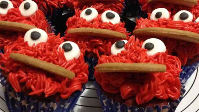 Cupcake Red Velvet Monstruo de las Galletas