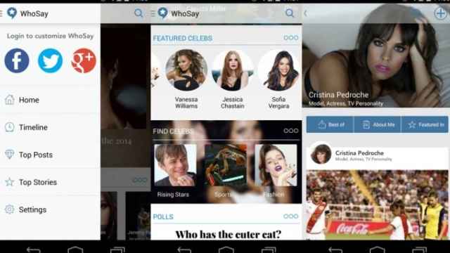 WhoSay, la app Android para chafardear a los famosos
