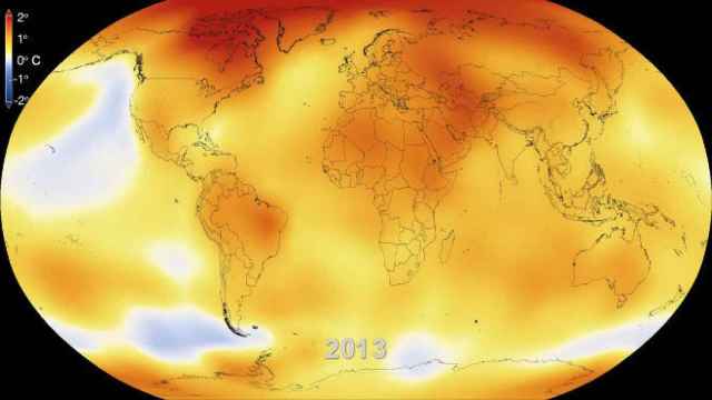 Superficie de la Tierra afectada por las anomalías de calentamiento.