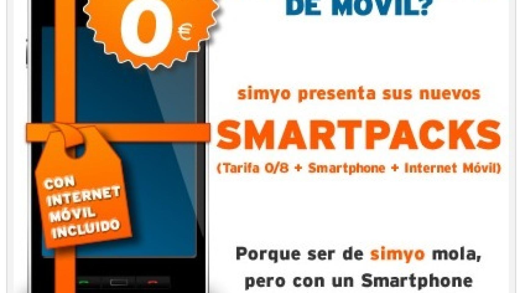 Smartphones Android desde 0€ con Simyo, los Smartpacks: Wildfire S y Samsung Ace y Galaxy Mini
