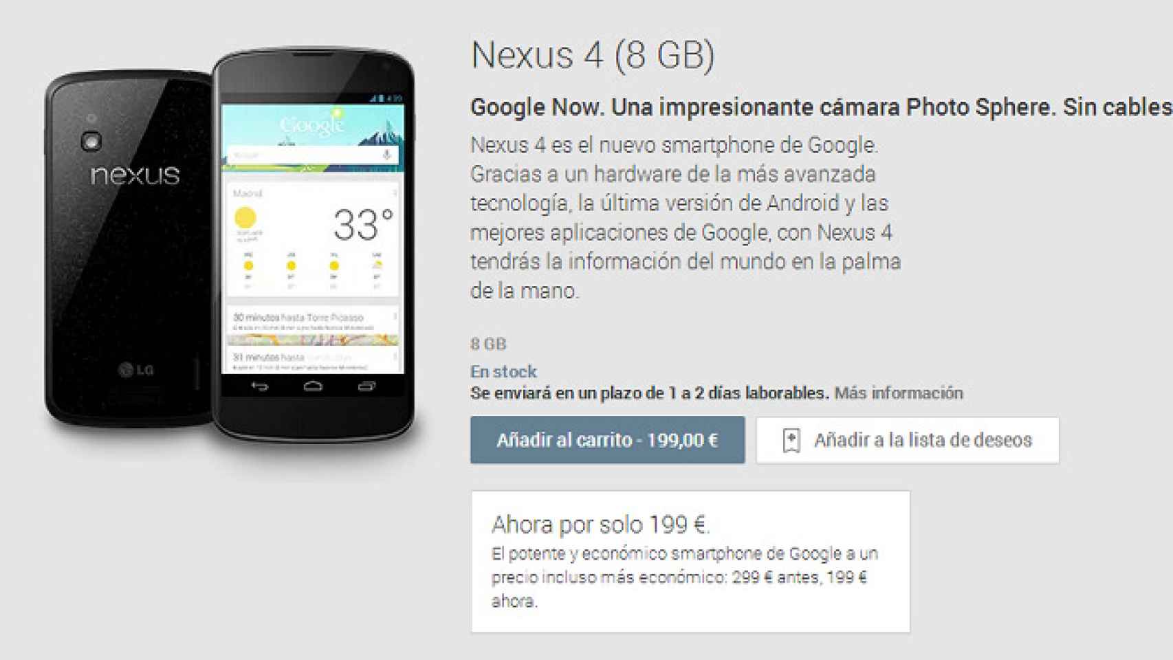 Recupera los 100€ que se ha rebajado el Nexus 4