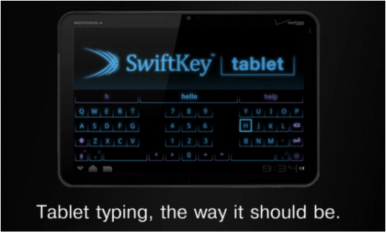 controlador ruido lanzadera SwiftKey para Honeycomb, o cómo adaptar un teclado para tablets