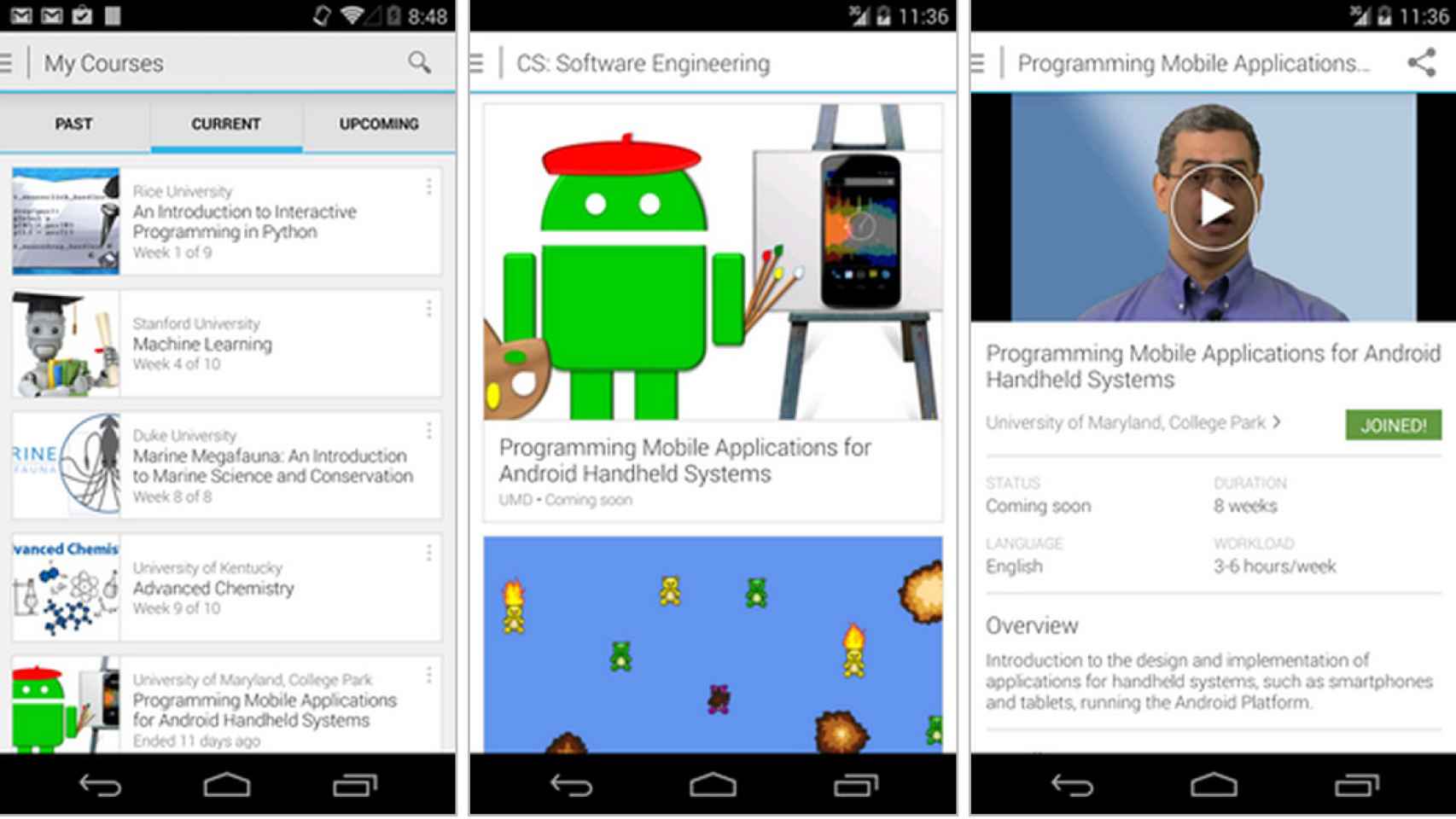 Coursera, la universidad online, presenta su aplicación para Android