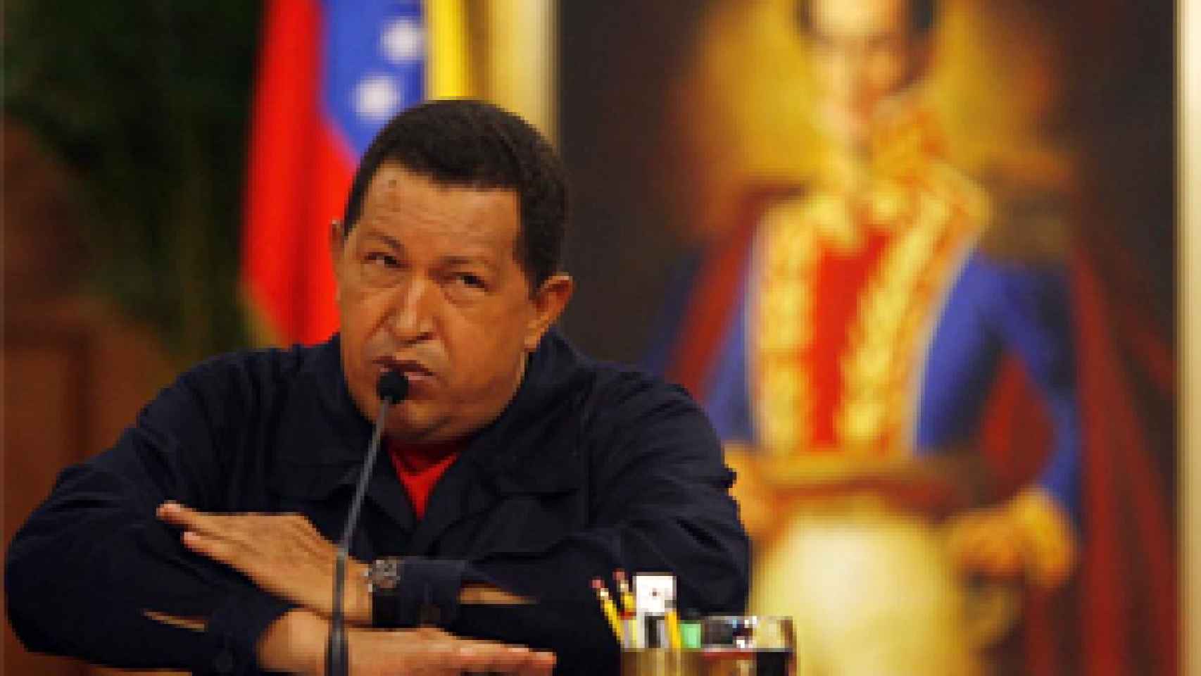 Image: Cara a cara con Chávez en la sala de prensa