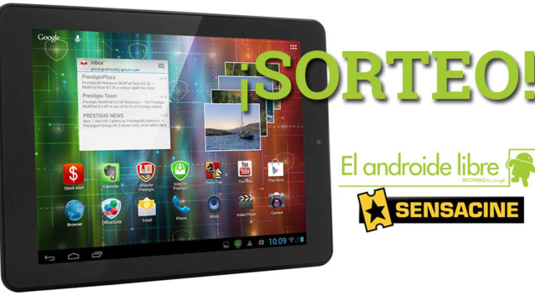 El Androide Libre y SensaCine sortean una tablet Prestigio MultiPad 2 PRO DUO 8.0 3G
