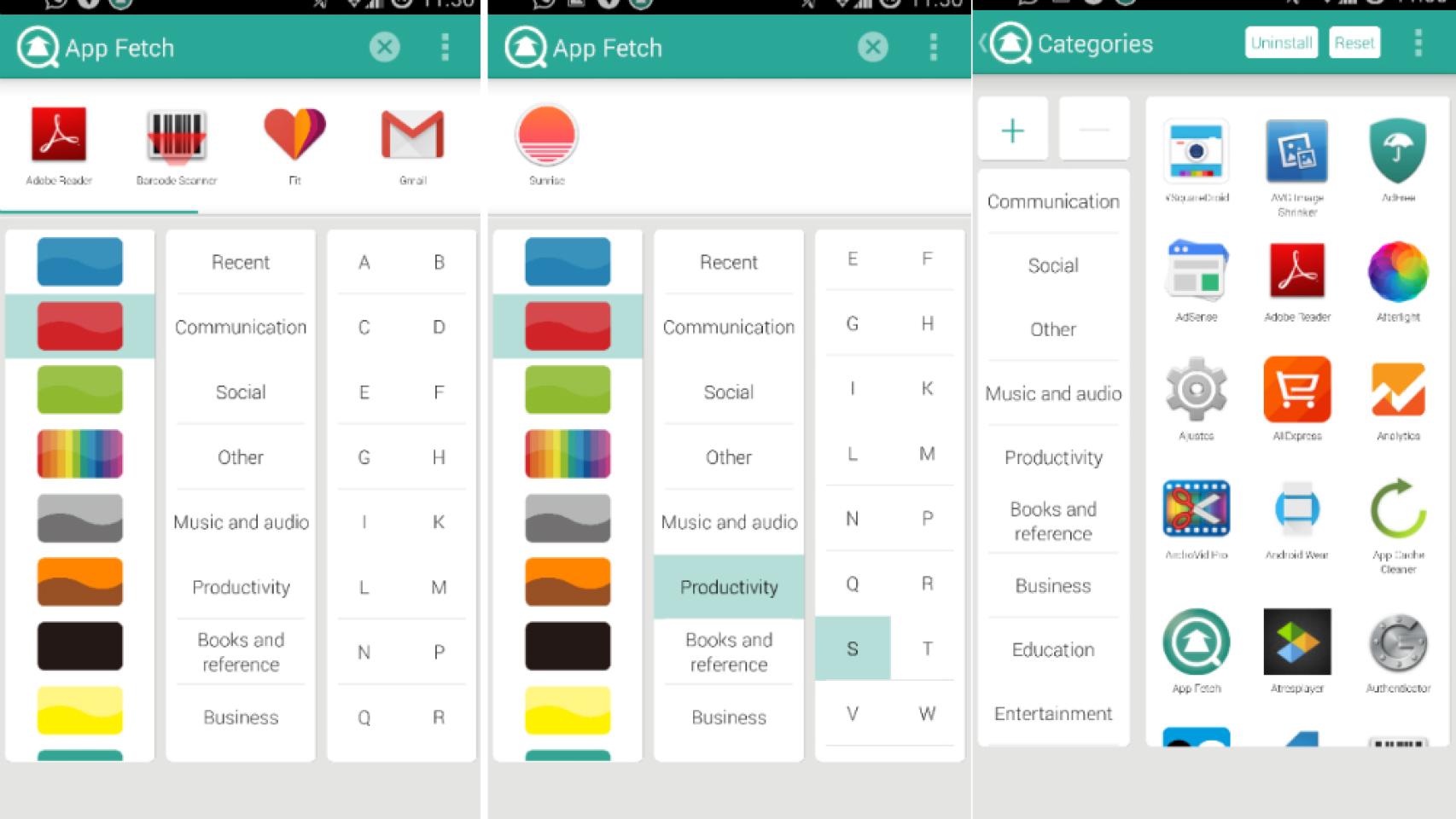App Fetch: encuentra tus aplicaciones instaladas por color, categoría o letra inicial