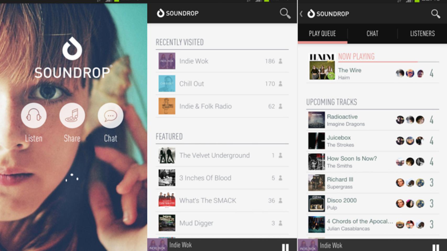 Soundrop, la aplicación de Spotify y Deezer para descubrir música disponible en Play Store