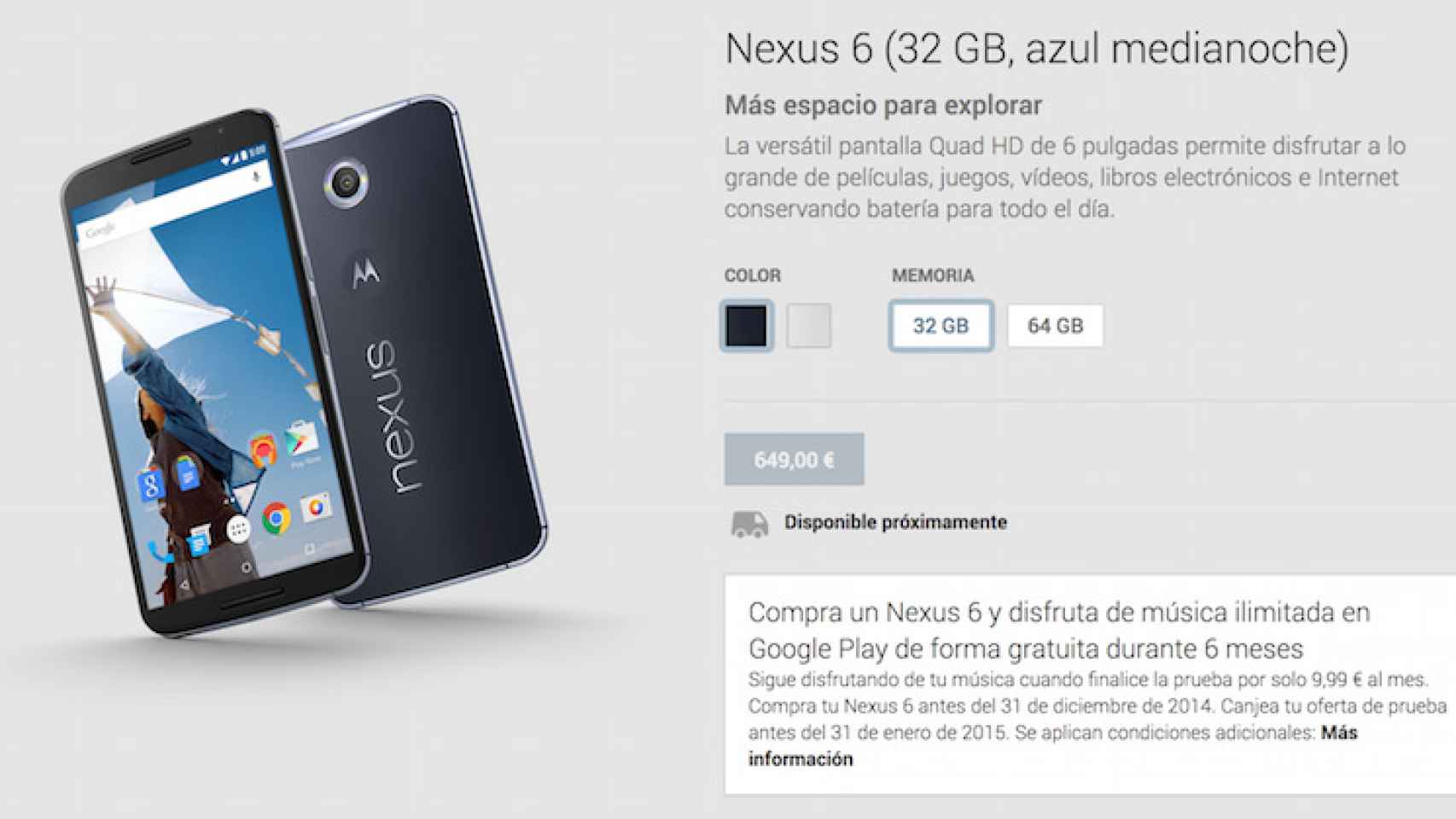 Nexus 6, Nexus Player y Sony Smartwatch 3 ya en Google Play Store