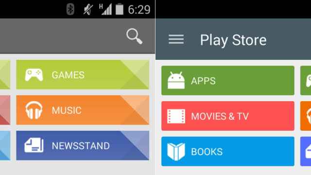 Así sería Google Play Store 5.0 con diseño Material Design