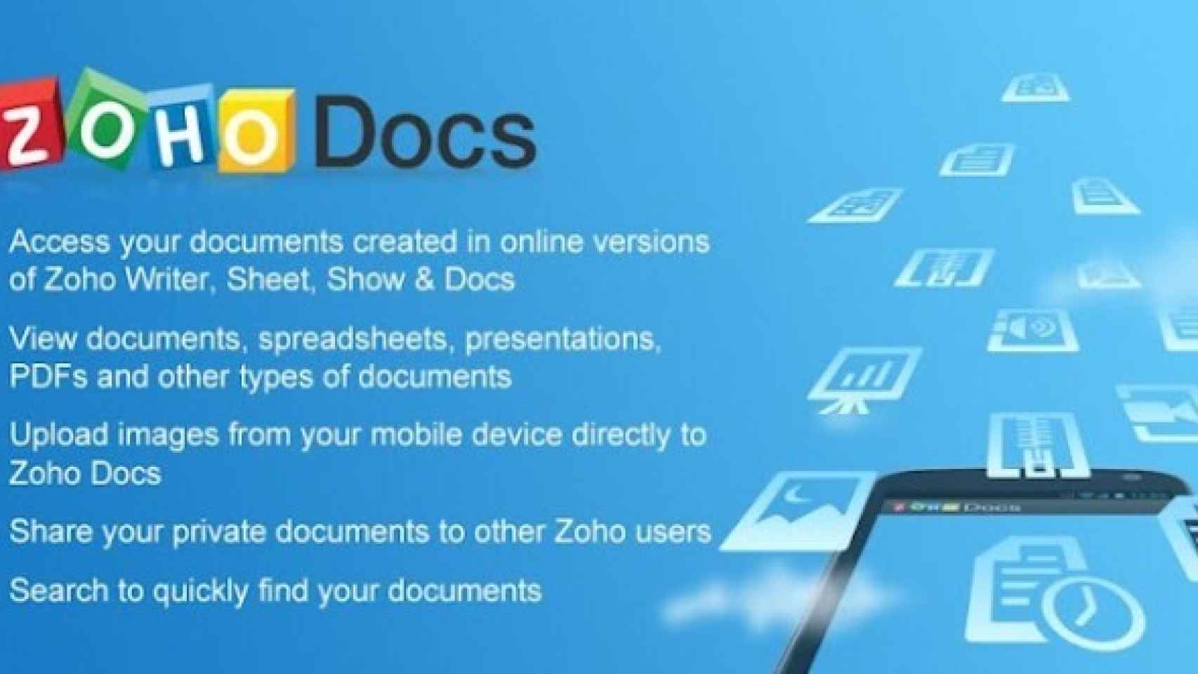 Consulta tus documentos en la nube con ZohoDocs, la mejor alternativa a Google Docs
