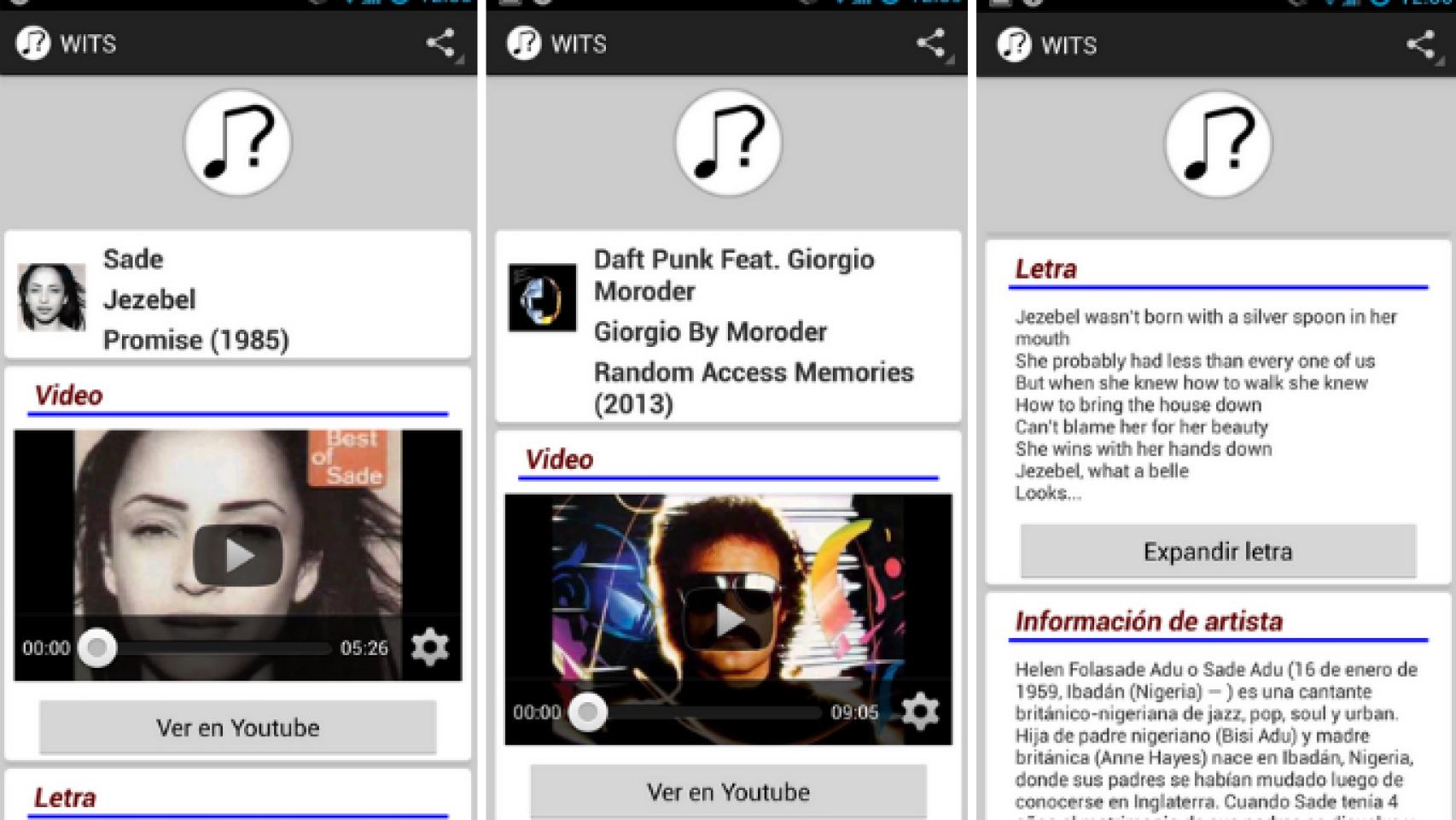 Una aplicación mejor que Shazam y SoundHound es posible: WITS para Android