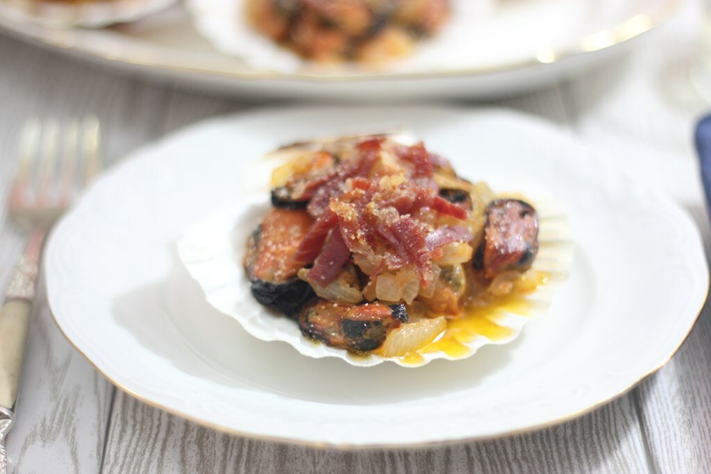 Mejillones en salsa de vieira