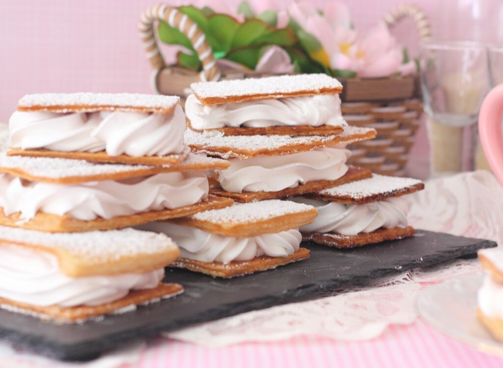 Milhojas de merengue caseras