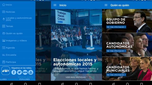 Nueva aplicación oficial del Partido Popular para Android