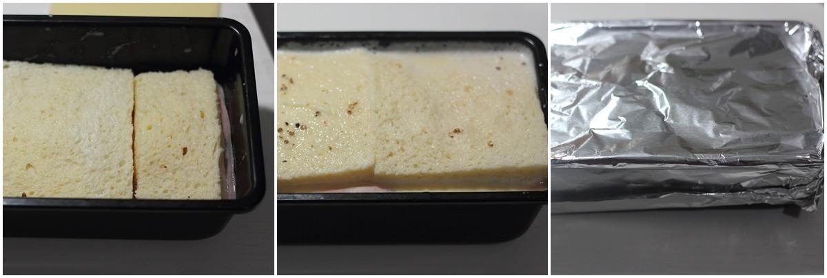 Pastel de jamón, queso y pan de molde