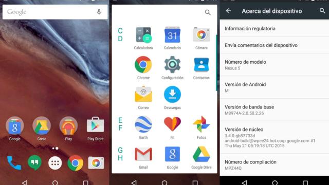 Android M Preview ya disponible para Nexus 5, 6 y 9