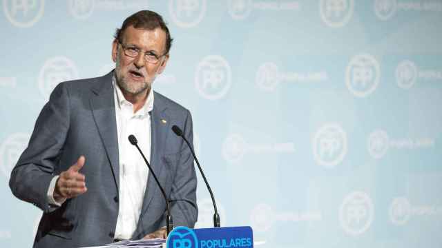 El presidente del Gobierno, Mariano Rajoy, en un acto en Valencia