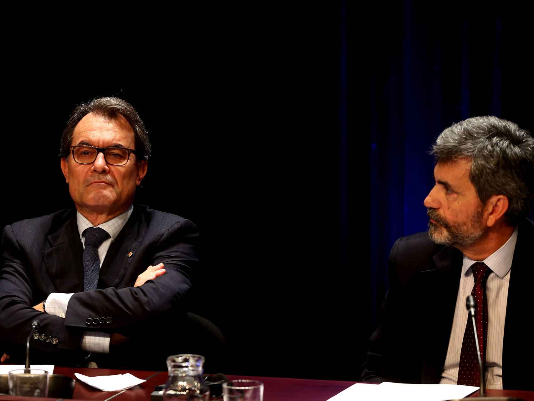 Mas junto al presidente del Poder Judicial, Carlos Lesmes, la pasada semana