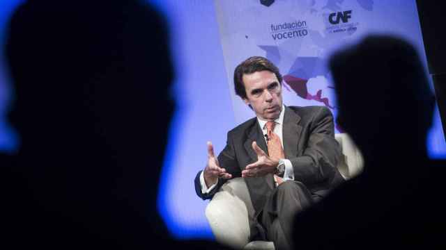 José María Aznar, durante una conferencia.