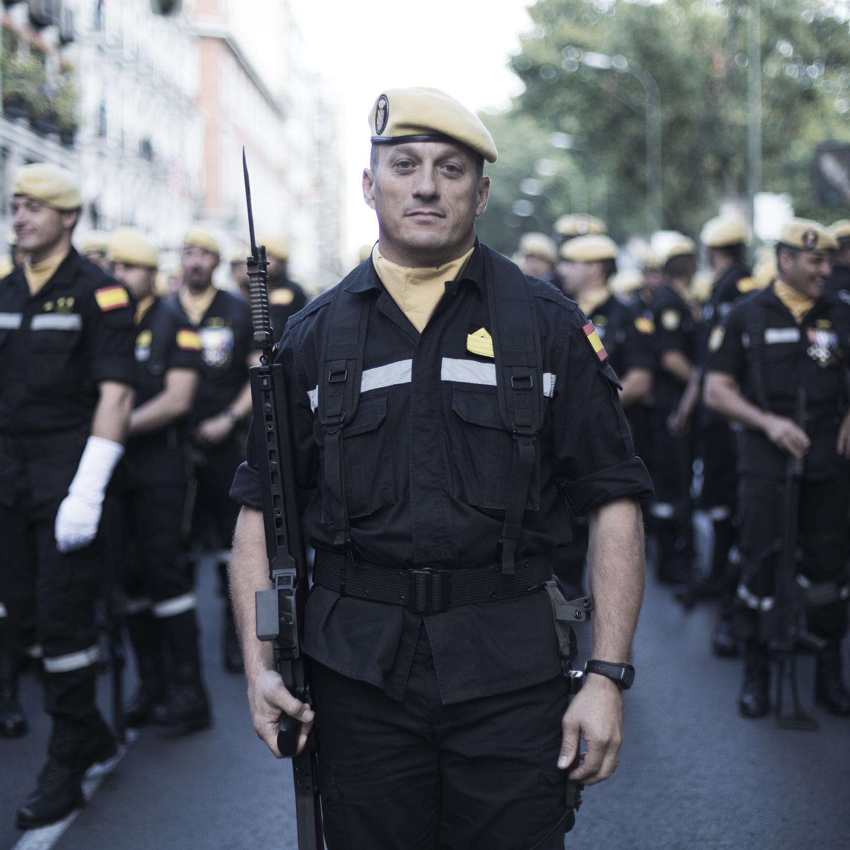 Miguel Ángel Cortés, sargento primero de la Unidad Militar de Emergencias.