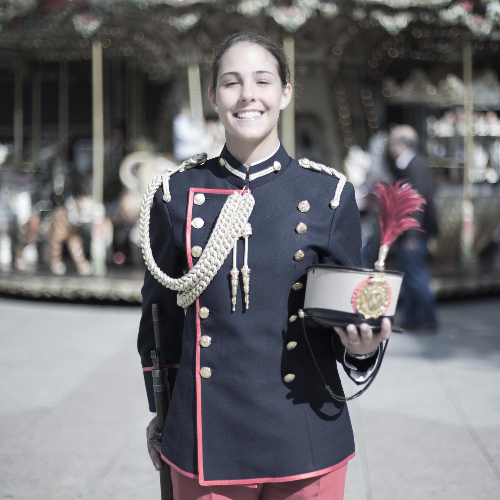 Isabel Ortiga, primer año en la Academia General Militar.