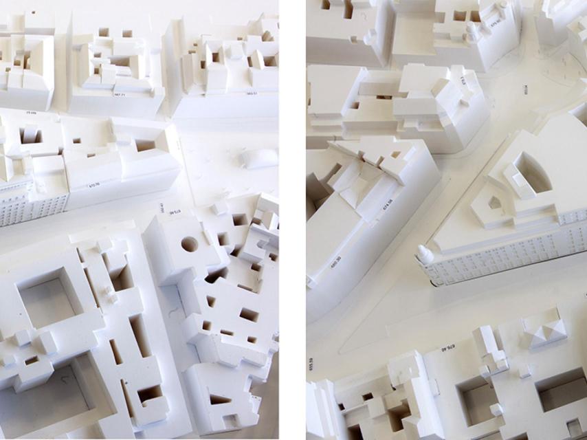 Maqueta del complejo Canalejas, rectificada en su altura.
