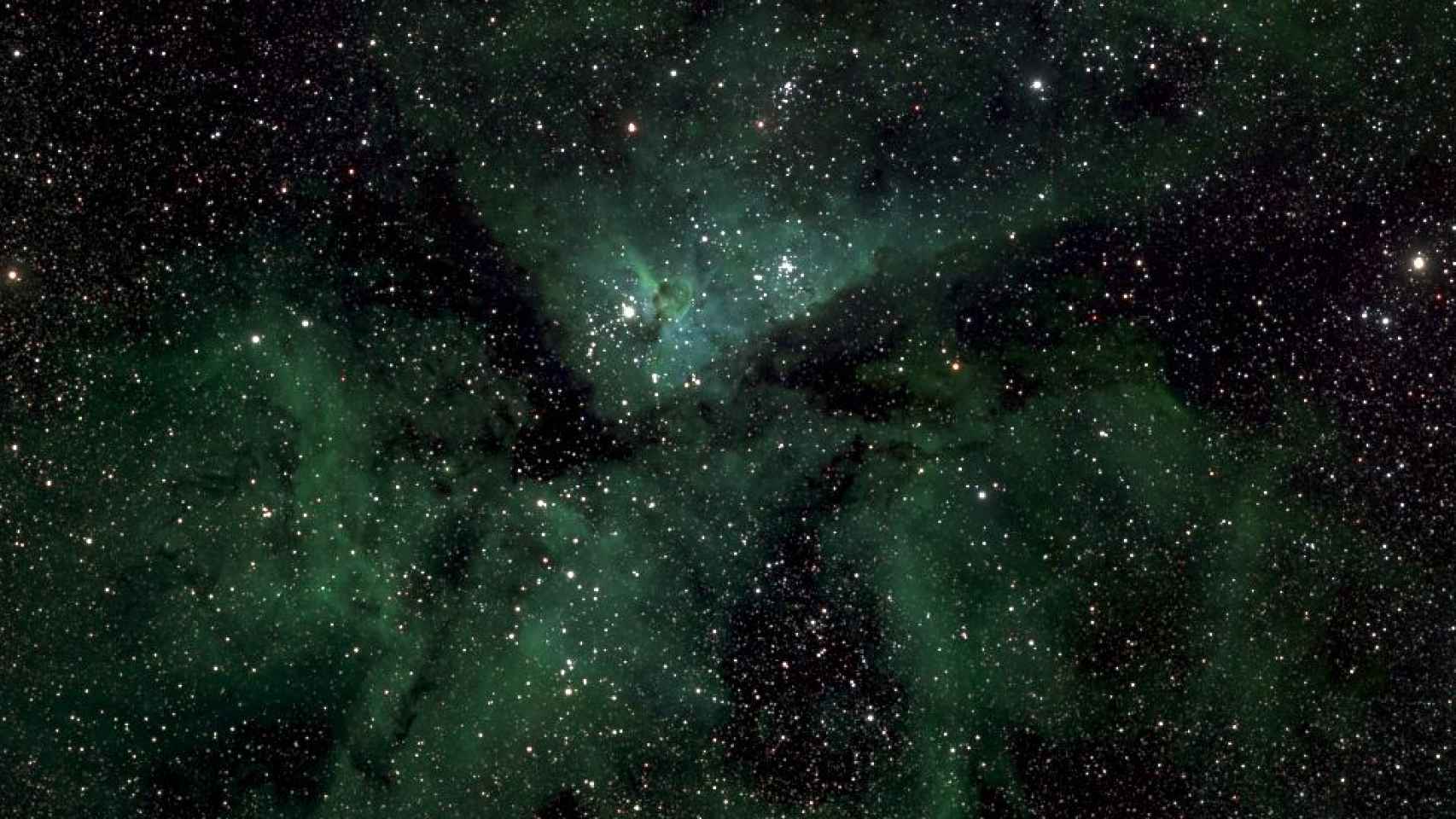 Detalle de la Vía Láctea, en la que se muestra el sistema Eta Carinae