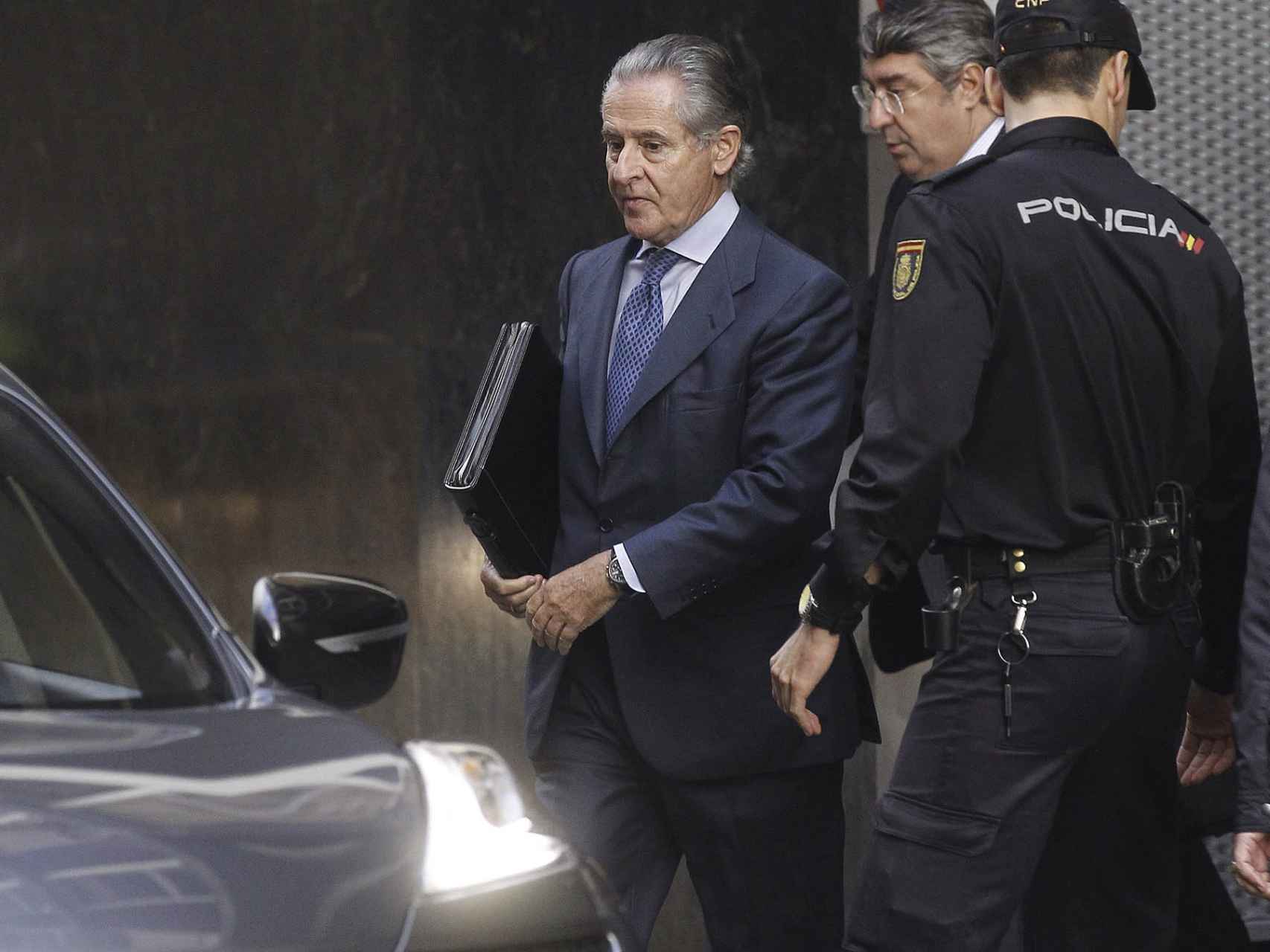 Miguel Blesa, tras declarar en mayo de 2014 en la Audiencia Nacional