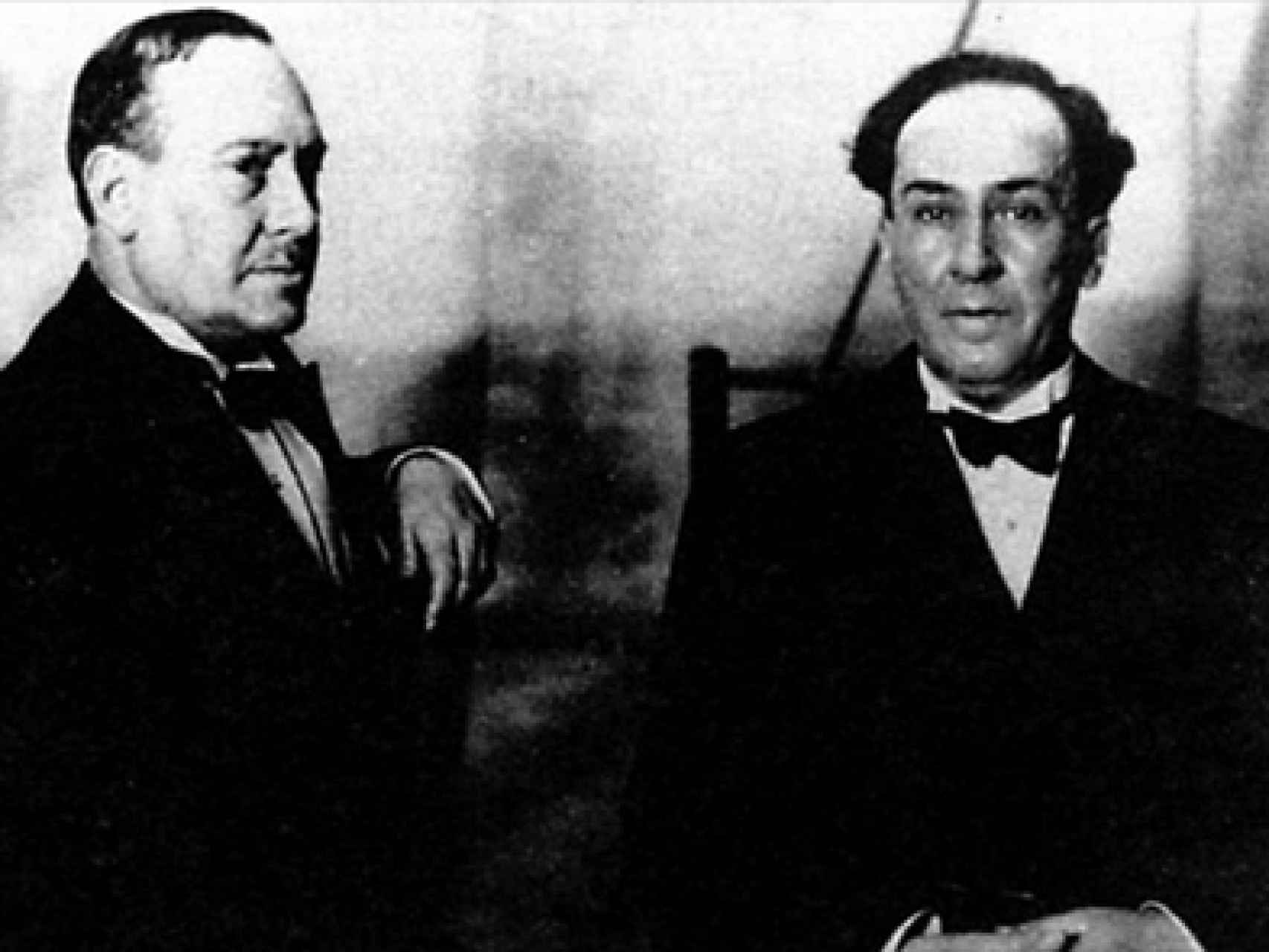 Manuel Machado (izq.) y Antonio Machado