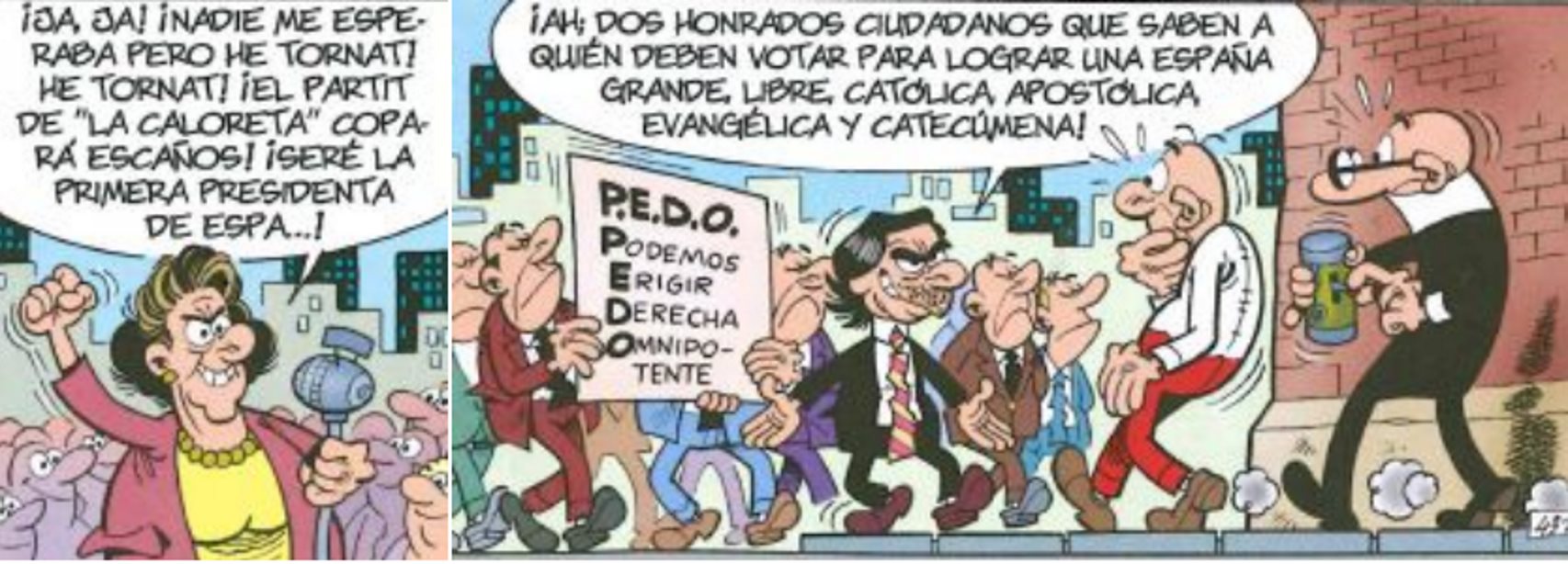 La aparición de dos históricos de la política.
