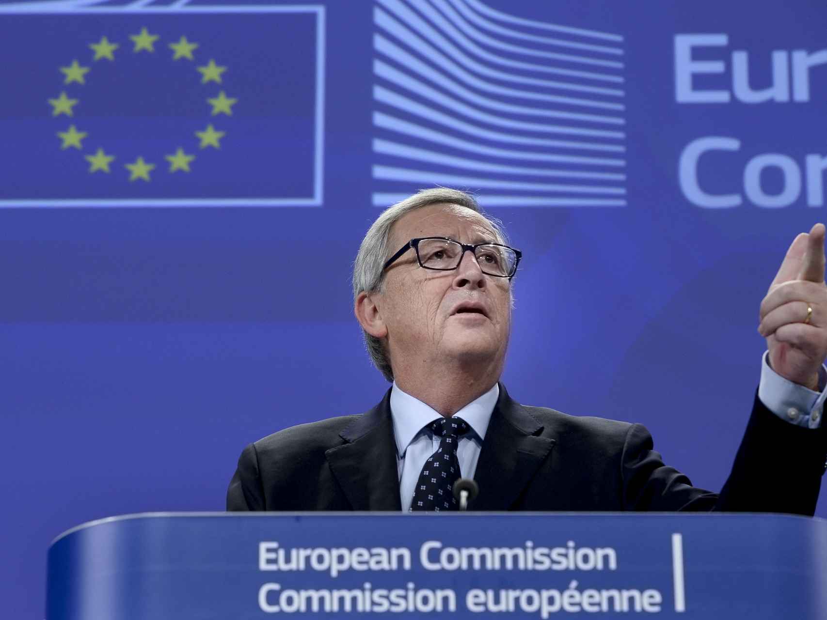 Juncker dando explicaciones sobre Luxleaks el 12 de noviembre de 2014