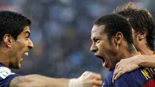 Neymar celebra su gol ante el Villarreal.