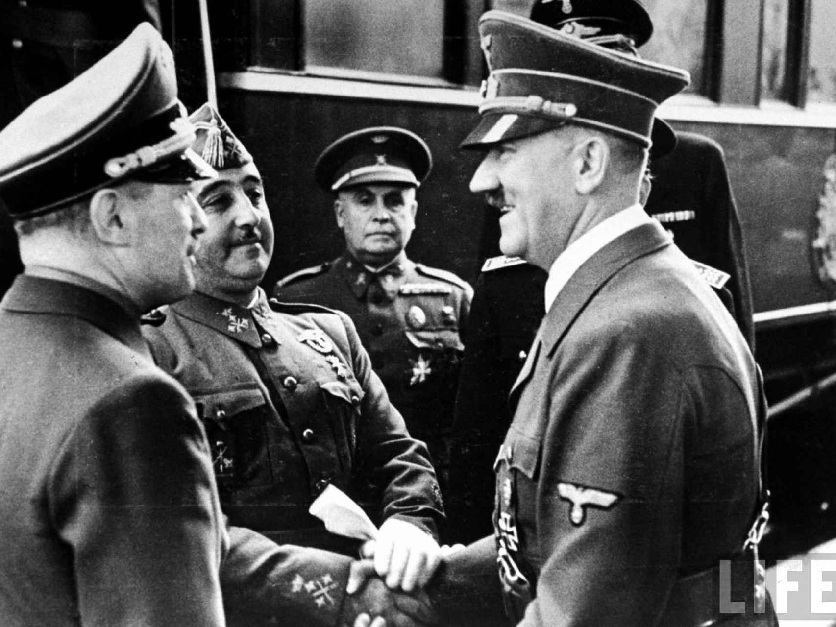 Franco y Hitler, en la cita de Hendaya, 23 de octubre de 1940.