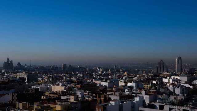 Vista de Madrid durante un episodio de alta contaminación.