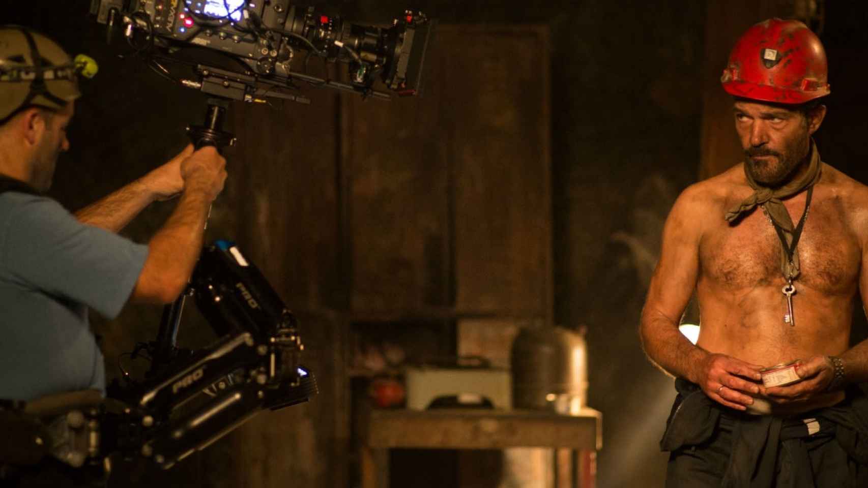 Antonio Banderas en el rodaje de la película 'Los 33'