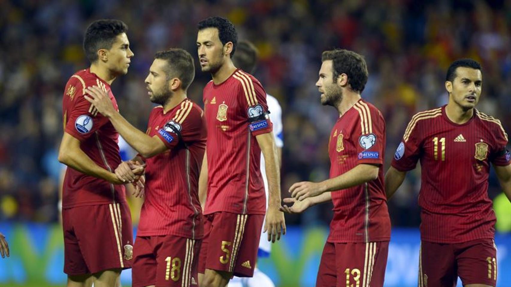 Jugadores de la selección española