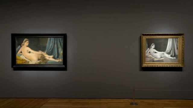 Las dos Odaliscas enfrentadas en la exposición del Prado.