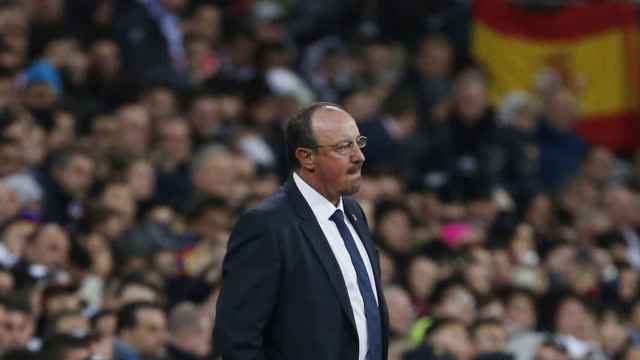 El entrenador del Real Madrid durante el encuentro.